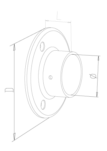 Wall Flange - Model 0740 CAD Drawing
